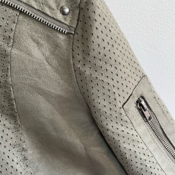 Suede-Like Bomber Jacket. Only worn a handful of times! - Picture 3 of 12